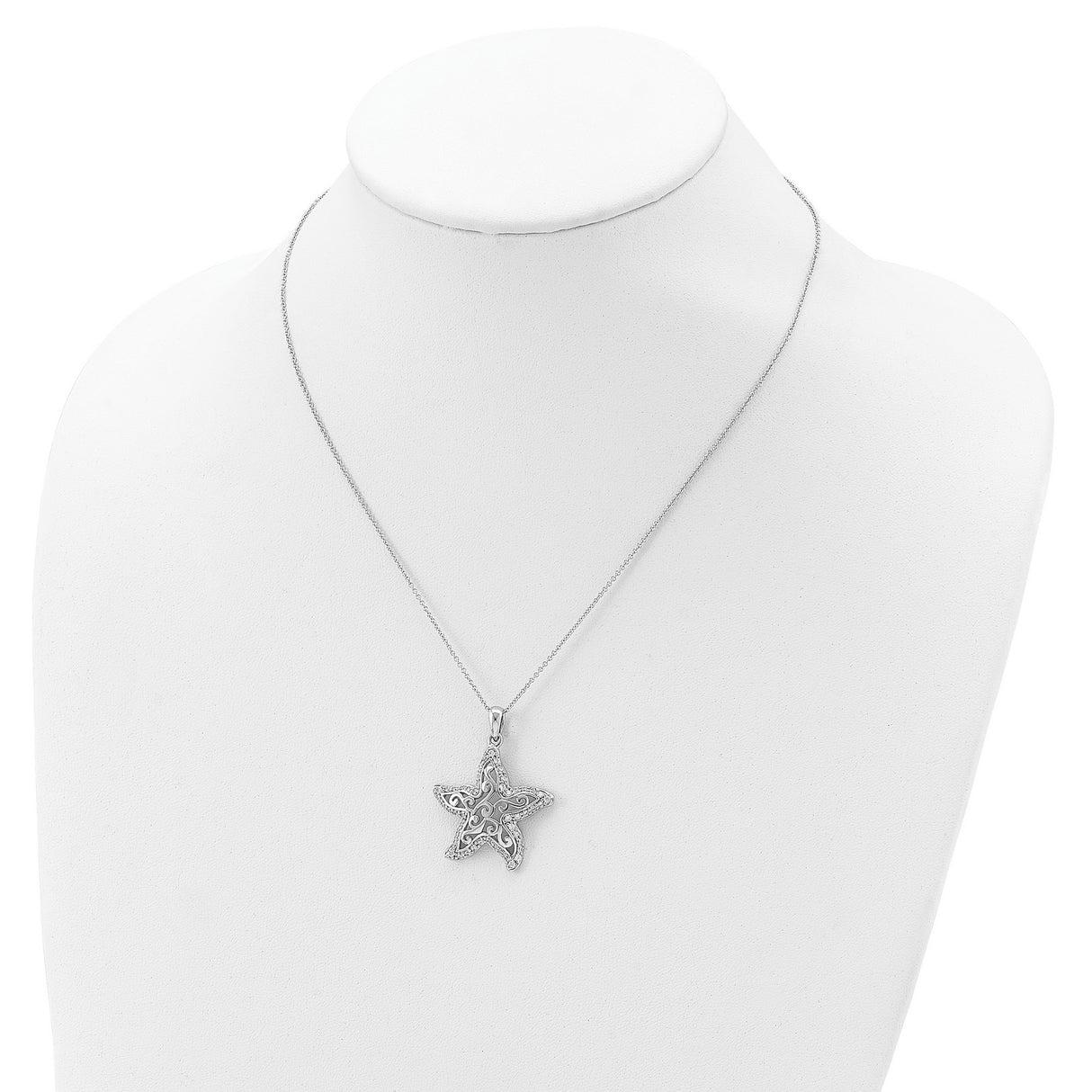 CZ Make A Difference 18in Necklace Charm Pendant in Real 925 Sterling Silver