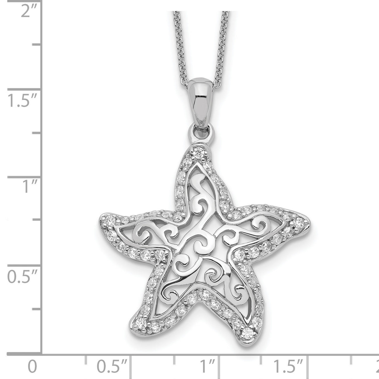 CZ Make A Difference 18in Necklace Charm Pendant in Real 925 Sterling Silver