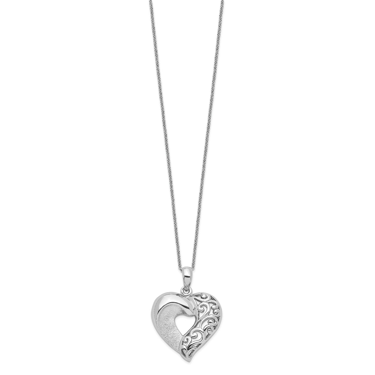 Close To My Heart 18in Necklace Charm Pendant in Real 925 Sterling Silver