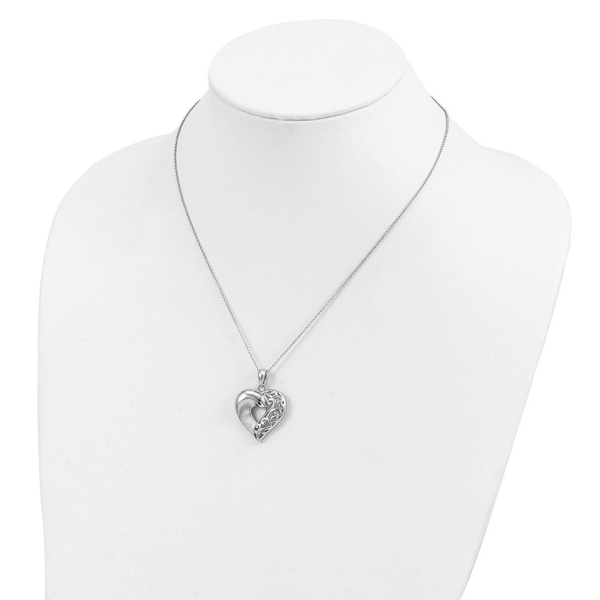 Close To My Heart 18in Necklace Charm Pendant in Real 925 Sterling Silver