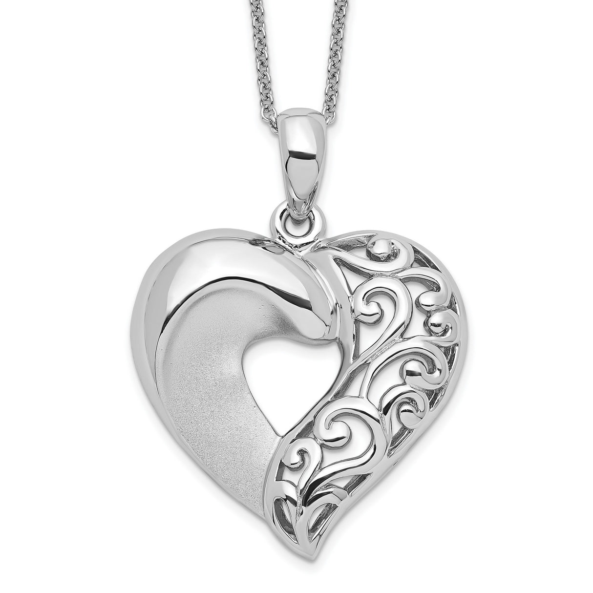Close To My Heart 18in Necklace Charm Pendant in Real 925 Sterling Silver