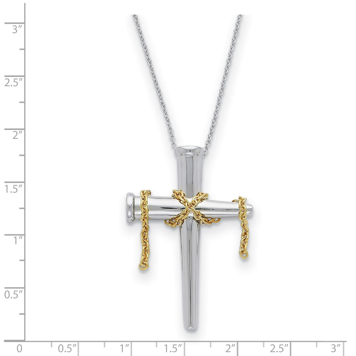 and It Is Finished 18in Necklace Charm Pendant in Real 925 Sterling Silver