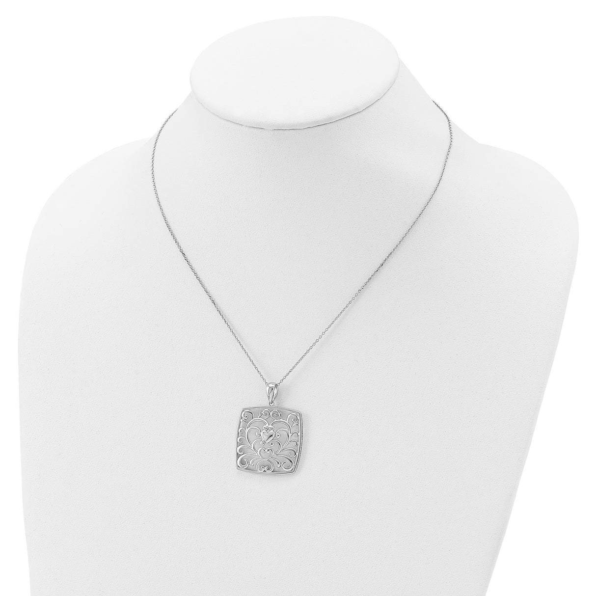 I Care About What You Are Going Through 18 Necklace Charm Pendant in Real 925 Sterling Silver