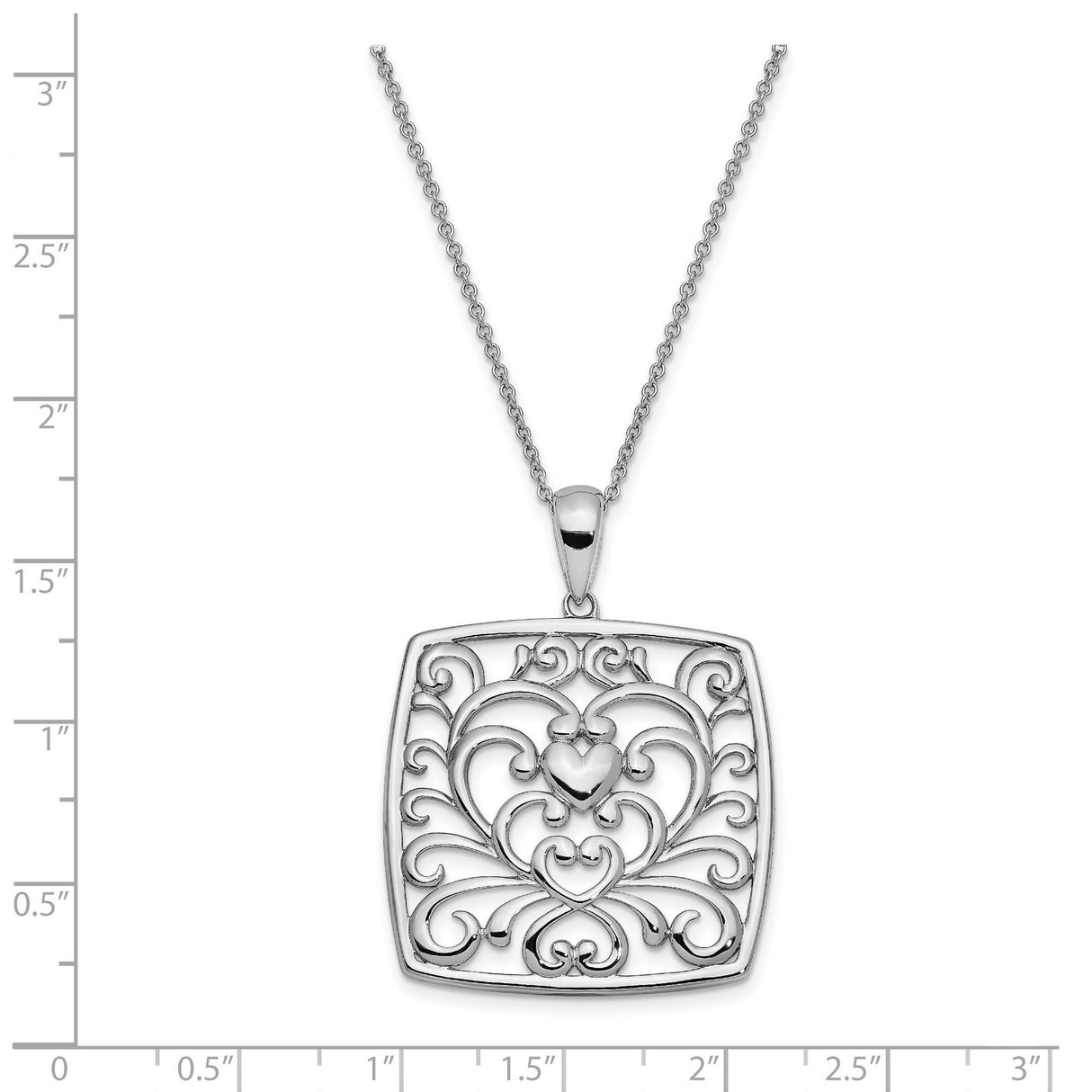 I Care About What You Are Going Through 18 Necklace Charm Pendant in Real 925 Sterling Silver