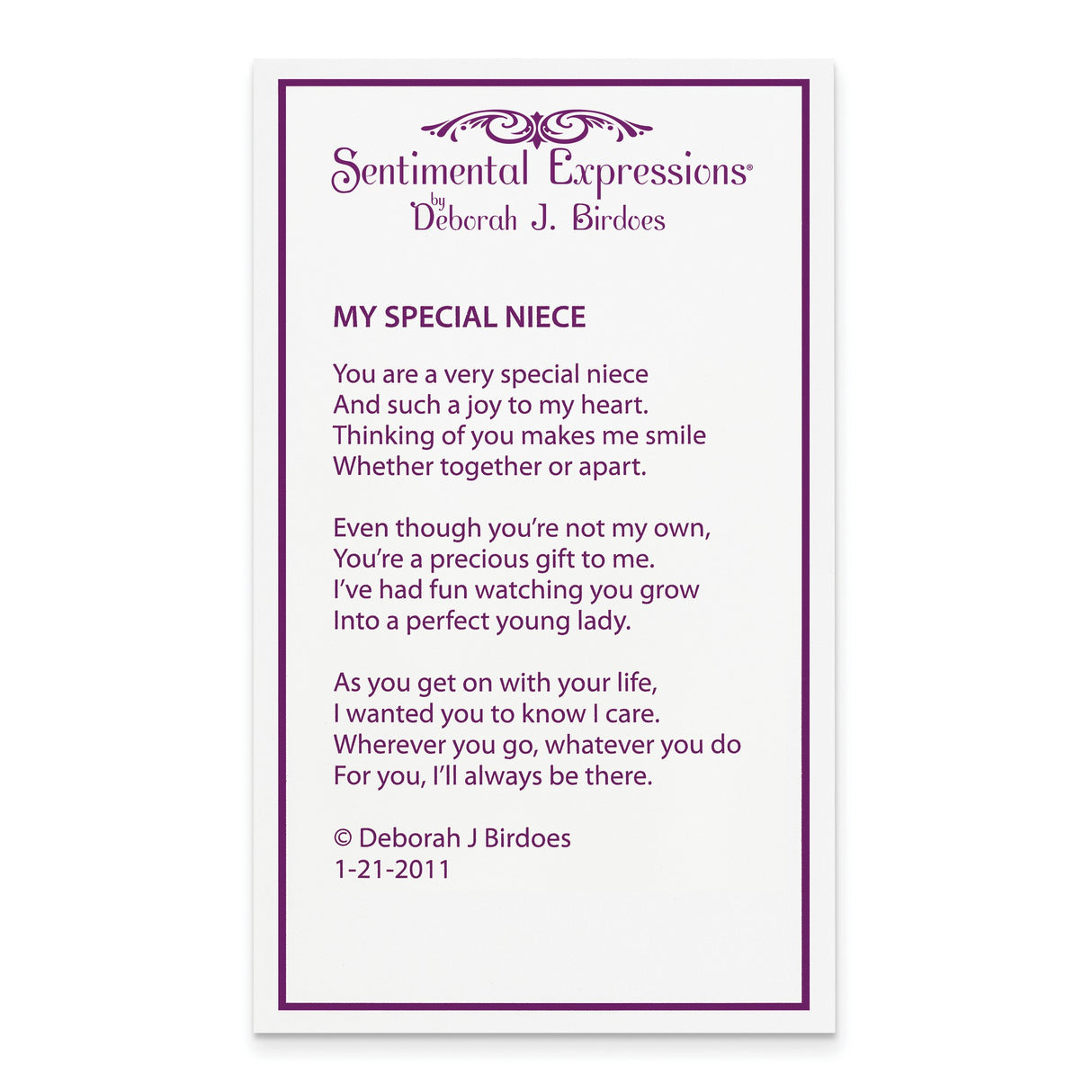 CZ My Special Niece 18in Flower in Heart Necklace Charm Pendant in Real 925 Sterling Silver