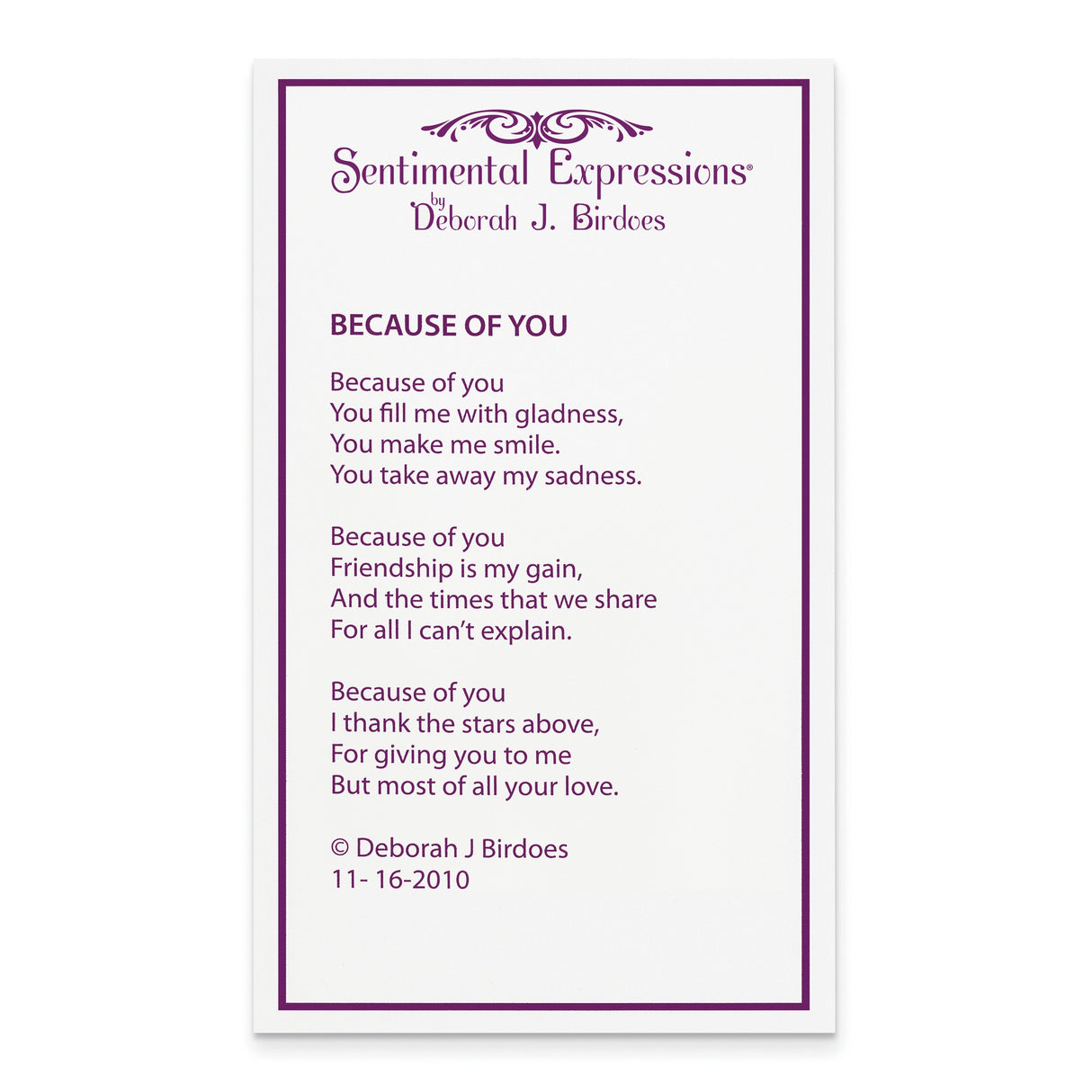 Antiqued CZ Because Of You 18in Necklace Charm Pendant in Real 925 Sterling Silver