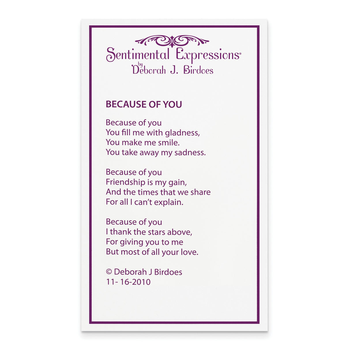 Antiqued CZ Because Of You 18in Necklace Charm Pendant in Real 925 Sterling Silver