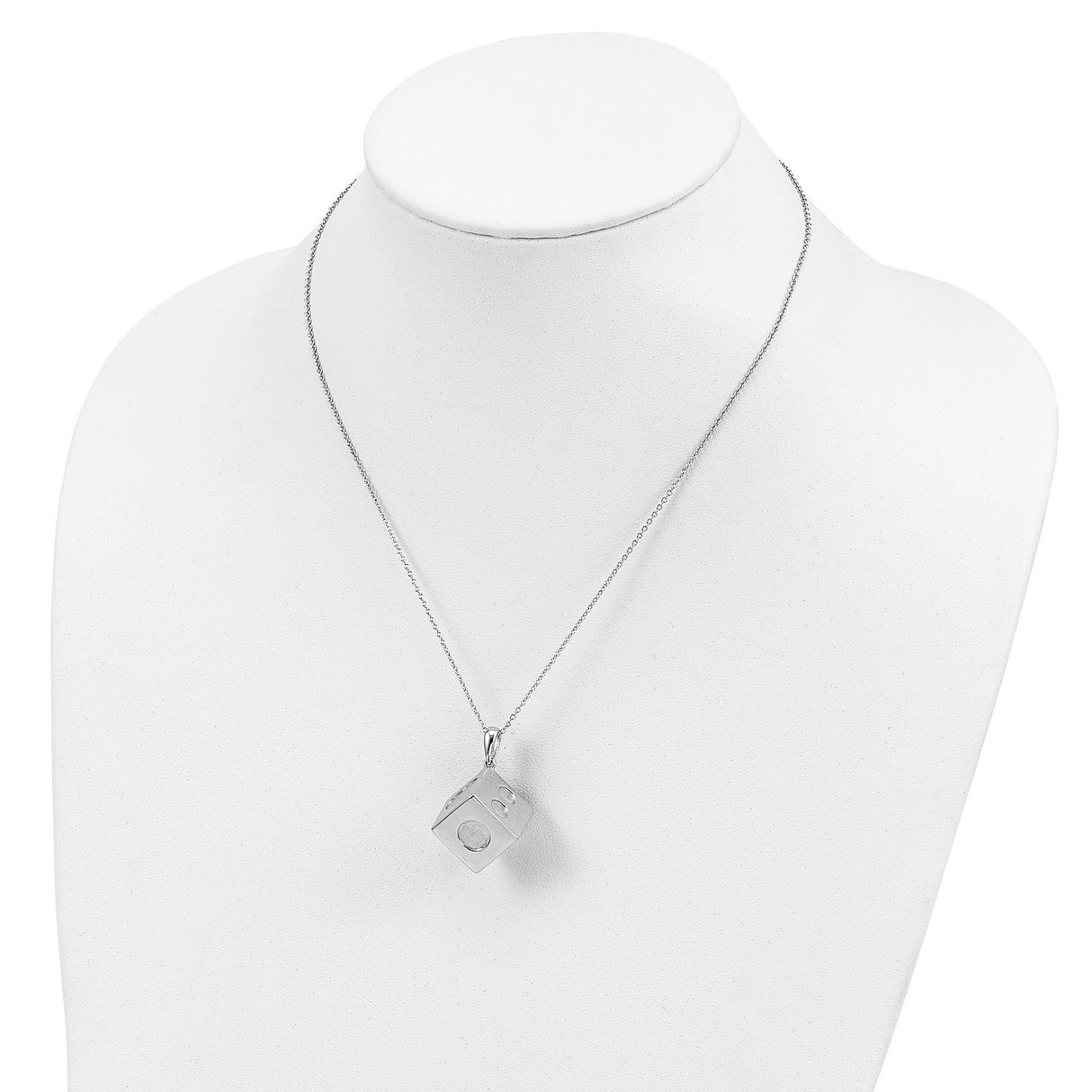 Lucky As Can Be 18in Necklace Charm Pendant in Real 925 Sterling Silver