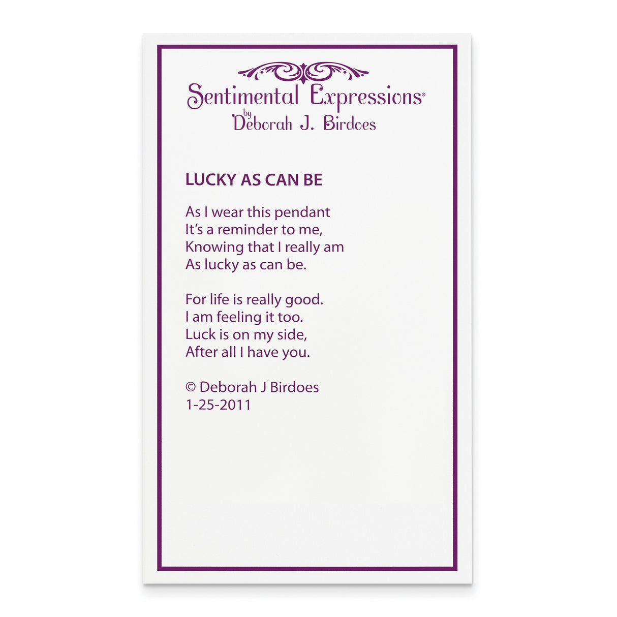 Lucky As Can Be 18in Necklace Charm Pendant in Real 925 Sterling Silver