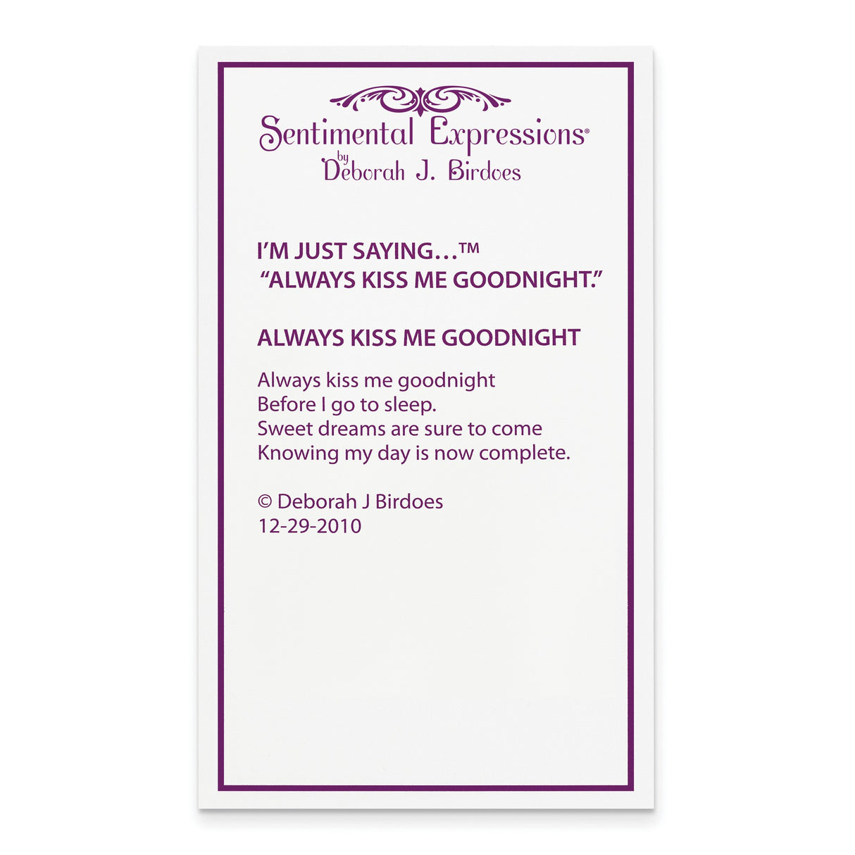 Antiqued CZ Always Kiss Me Goodnight 18in Necklace Charm Pendant in Real 925 Sterling Silver