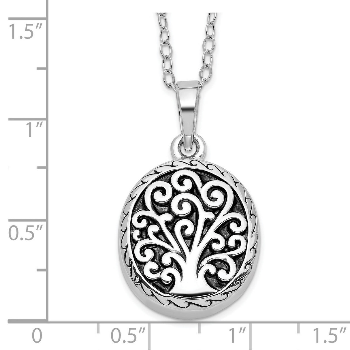 Tree Of Life Symbol Necklace Charm Pendant in Real 925 Sterling Silver