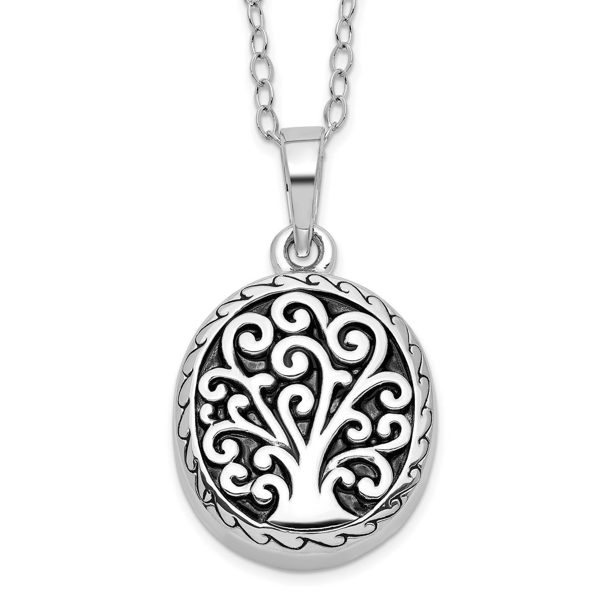 Tree Of Life Symbol Necklace Charm Pendant in Real 925 Sterling Silver