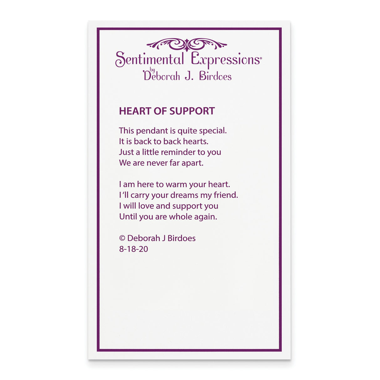 Antiqued Heart Of Support 18in. Necklace Charm Pendant in Real 925 Sterling Silver