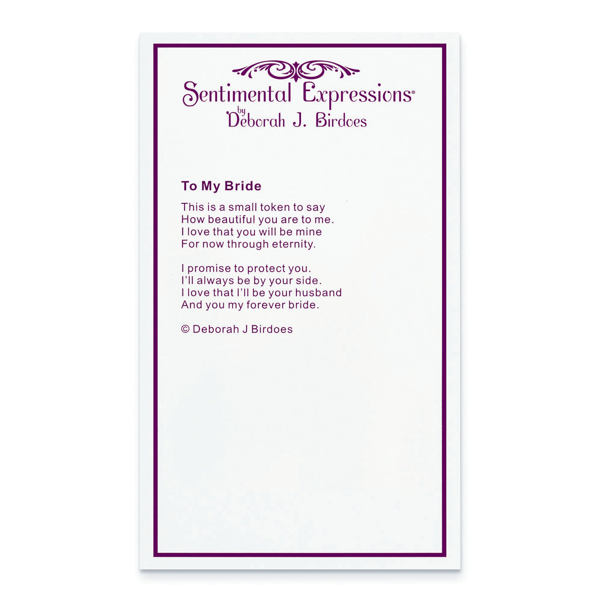 CZ To My Bride 17.5in. Necklace with 3/4in. ext Charm Pendant in Real 925 Sterling Silver