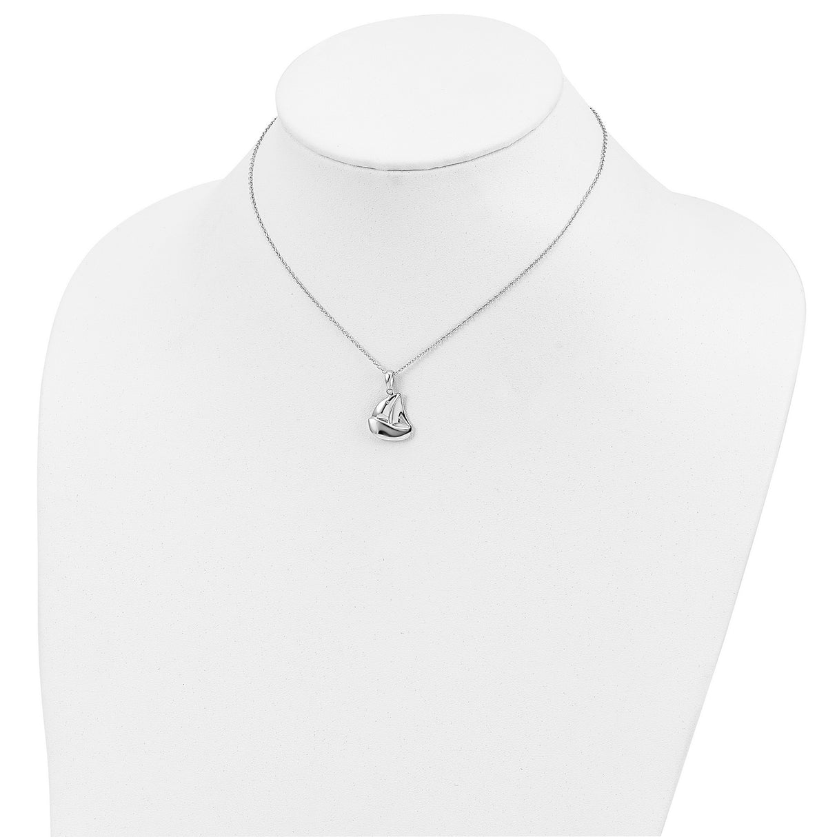 CZ Explore Your World 14in. Necklace with 2in. ext Charm Pendant in Real 925 Sterling Silver