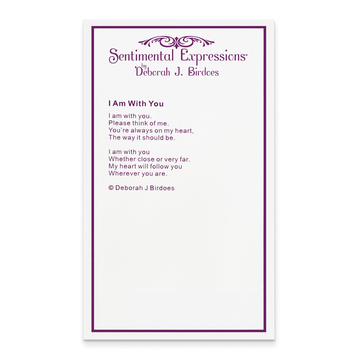 CZ Antiqued I Am With You 18in. Necklace Charm Pendant in Real 925 Sterling Silver