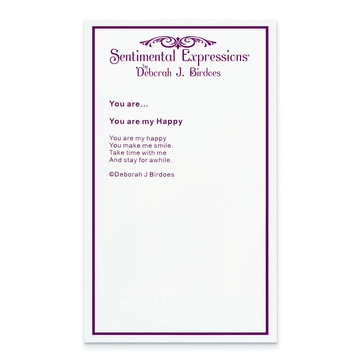 CZ Antiqued You Are My Happy 18in. Necklace Charm Pendant in Real 925 Sterling Silver