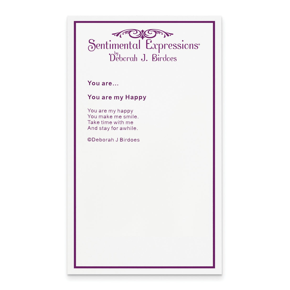 CZ Antiqued You Are My Happy 18in. Necklace Charm Pendant in Real 925 Sterling Silver