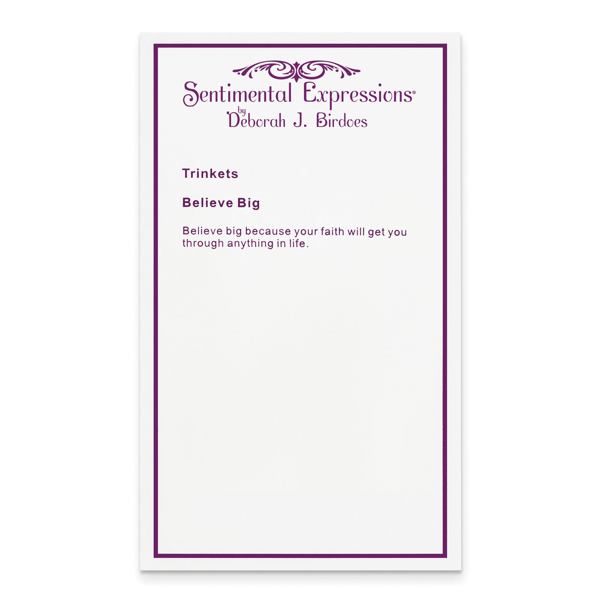 CZ Believe Big 14in. Necklace with 2in. ext Charm Pendant in Real 925 Sterling Silver