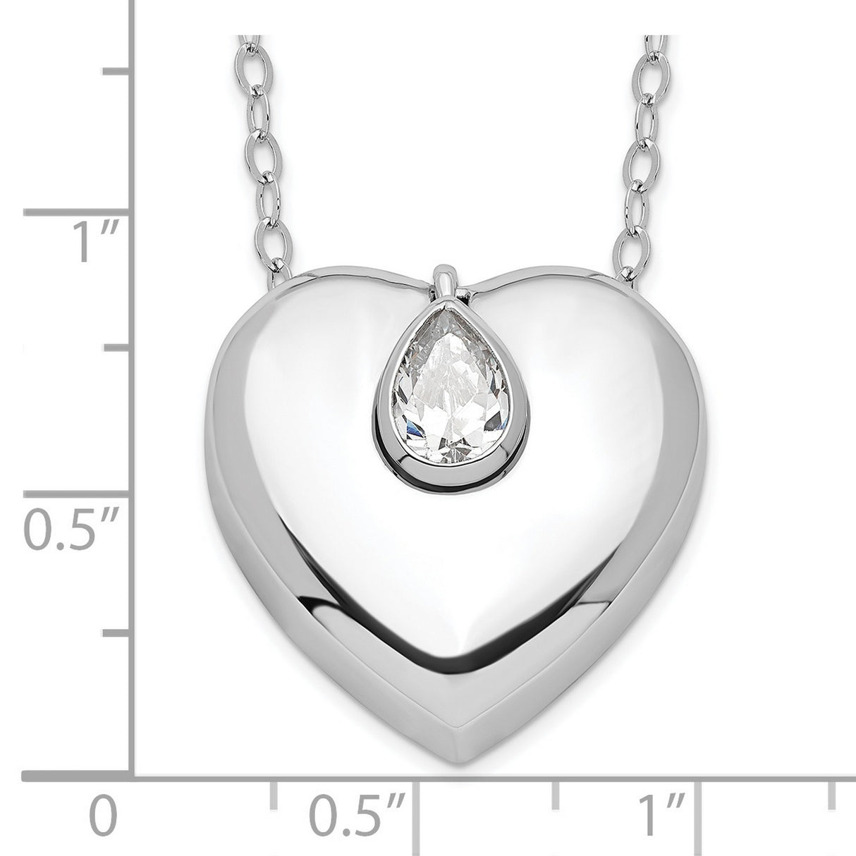 CZ Missing You Ash Holder 18 Inch Necklace Charm Pendant in Real 925 Sterling Silver