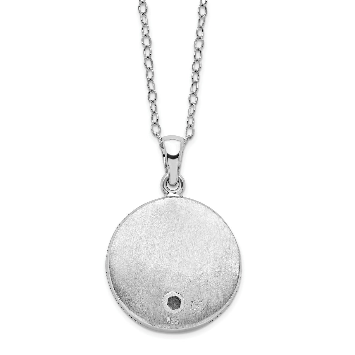 Antiqued Goodnight Ash Holder 18 inch Necklace Charm Pendant in Real 925 Sterling Silver