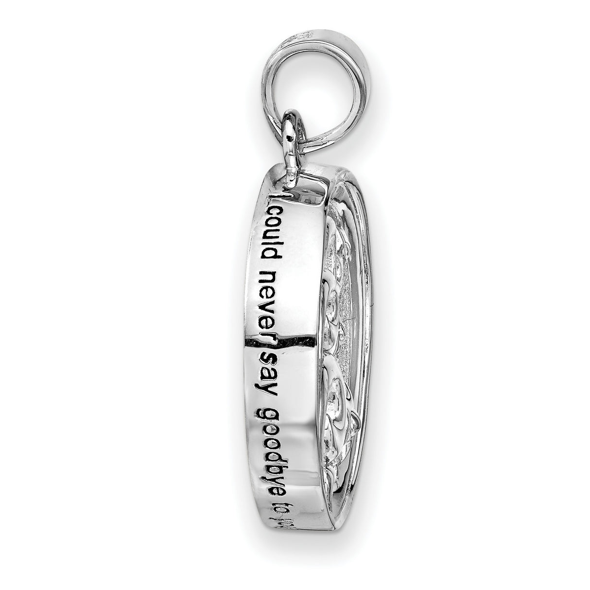 Antiqued Goodnight Ash Holder 18 inch Necklace Charm Pendant in Real 925 Sterling Silver