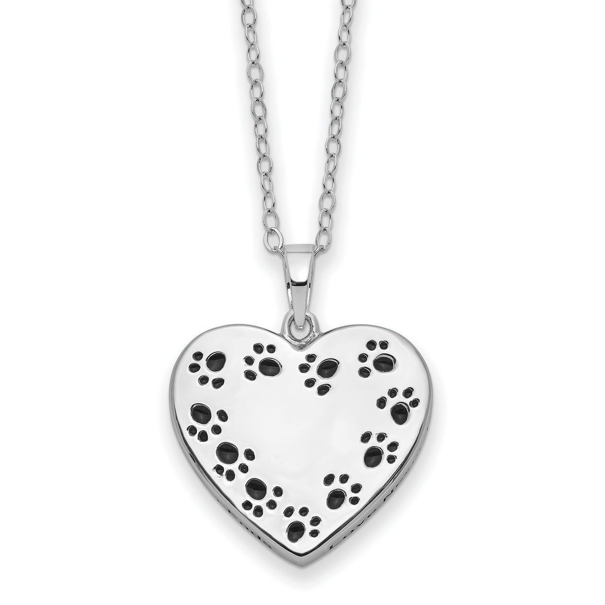 Antiqued Love Never Ends Pet Ash Holder 18 inch Necklace Charm Pendant in Real 925 Sterling Silver