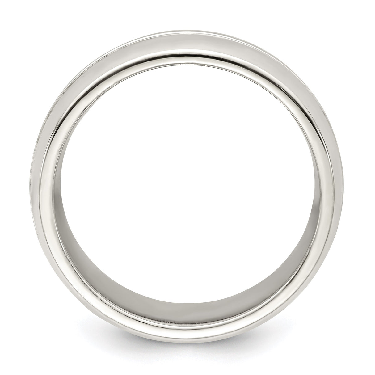 Sterling Silver Domed wedding band ring alternate angle