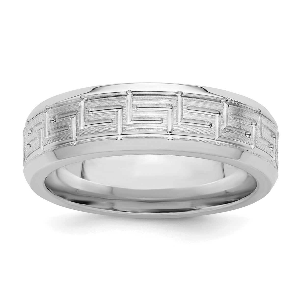 Sterling Silver Brushed wedding band ring
