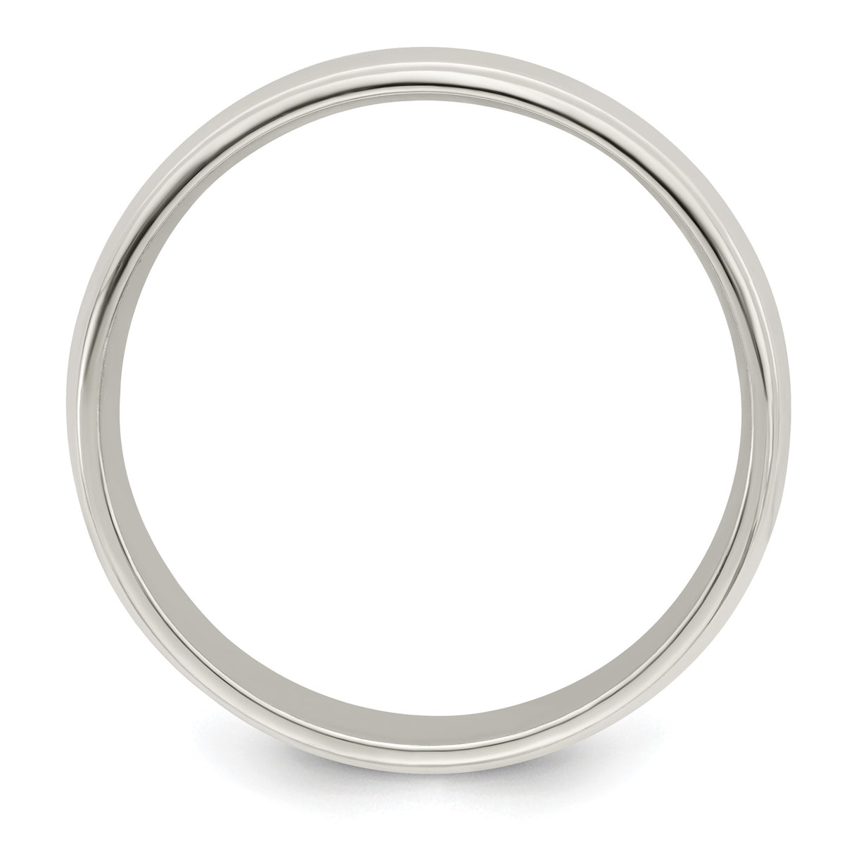 Sterling Silver Milgrain, Domed wedding band ring alternate angle