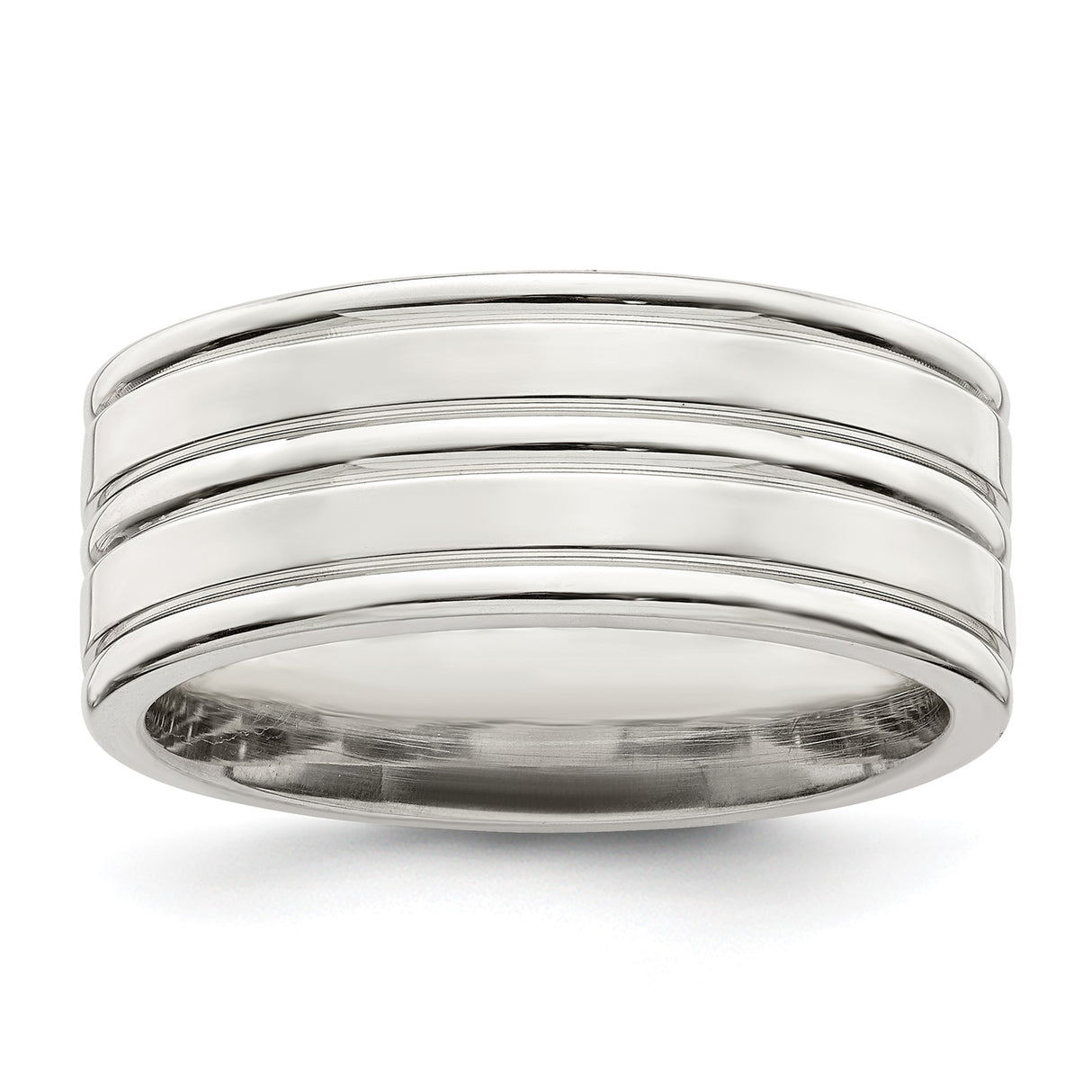 Sterling Silver Flat wedding band ring