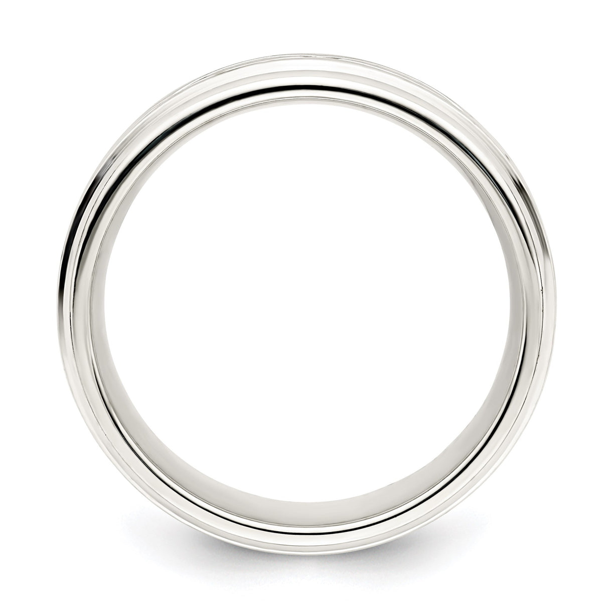 Sterling Silver wedding band ring alternate angle