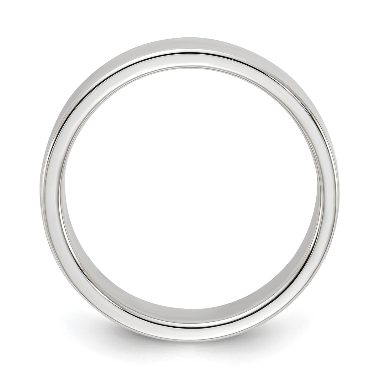 Sterling Silver Flat, Lightweight wedding band ring alternate angle
