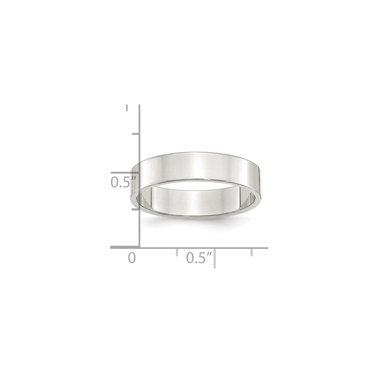 Sterling Silver Flat, Lightweight wedding band ring shown for scale