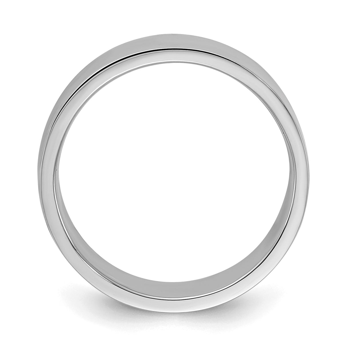 Sterling Silver Flat wedding band ring alternate angle