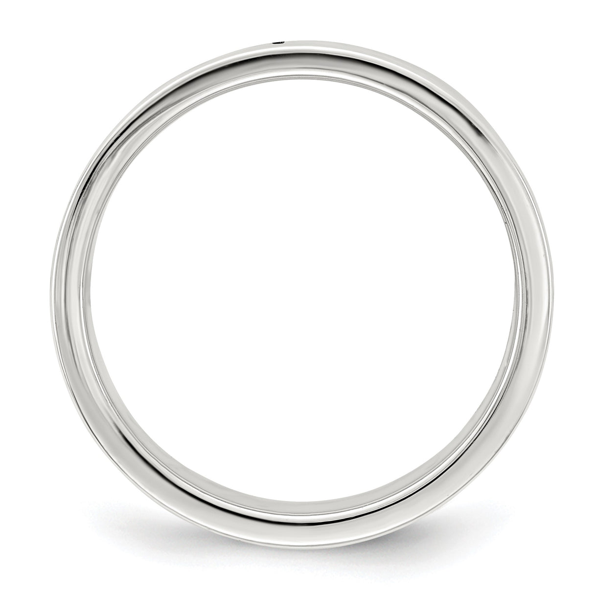 Sterling Silver Flat, Lightweight wedding band ring alternate angle