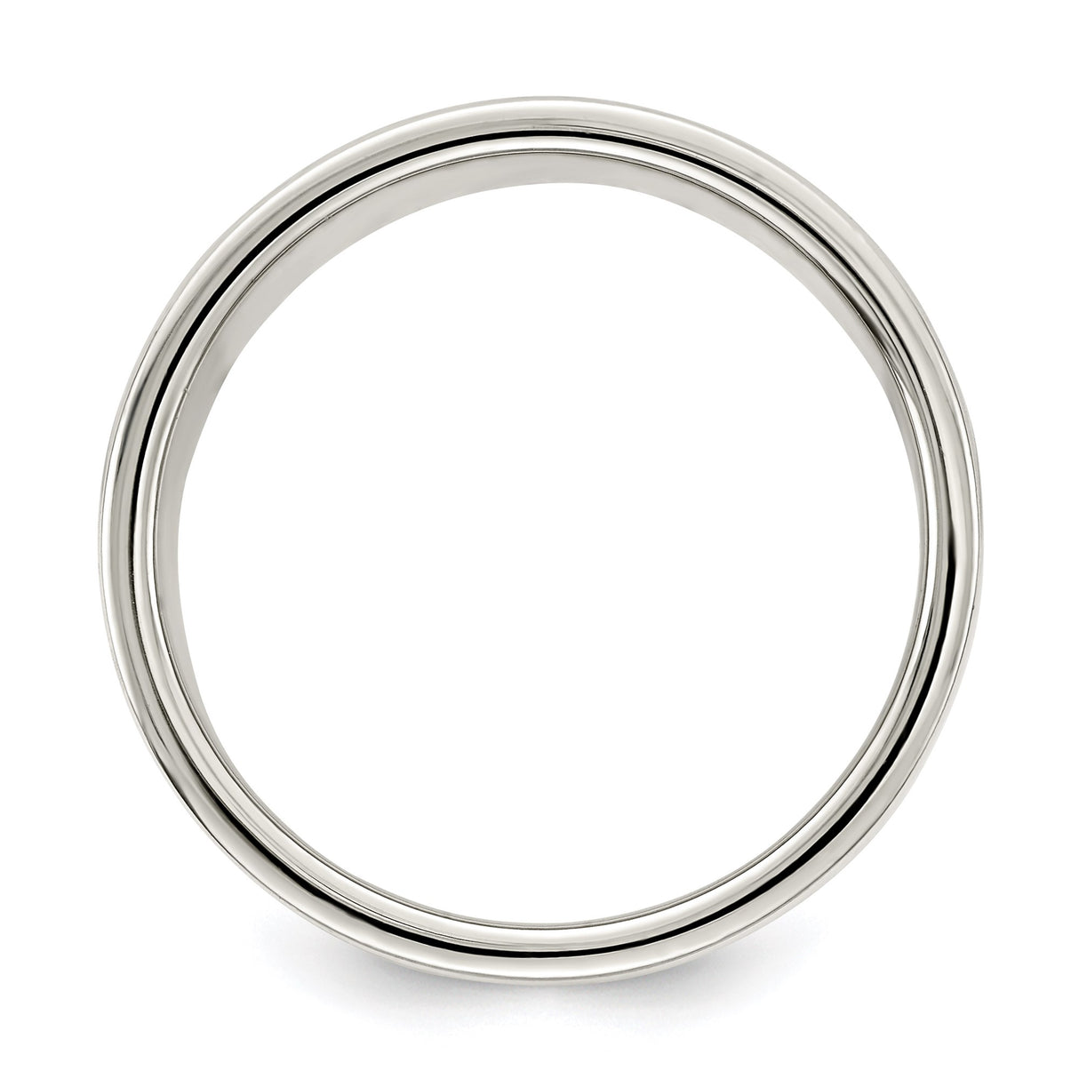 Sterling Silver Flat, Lightweight wedding band ring alternate angle