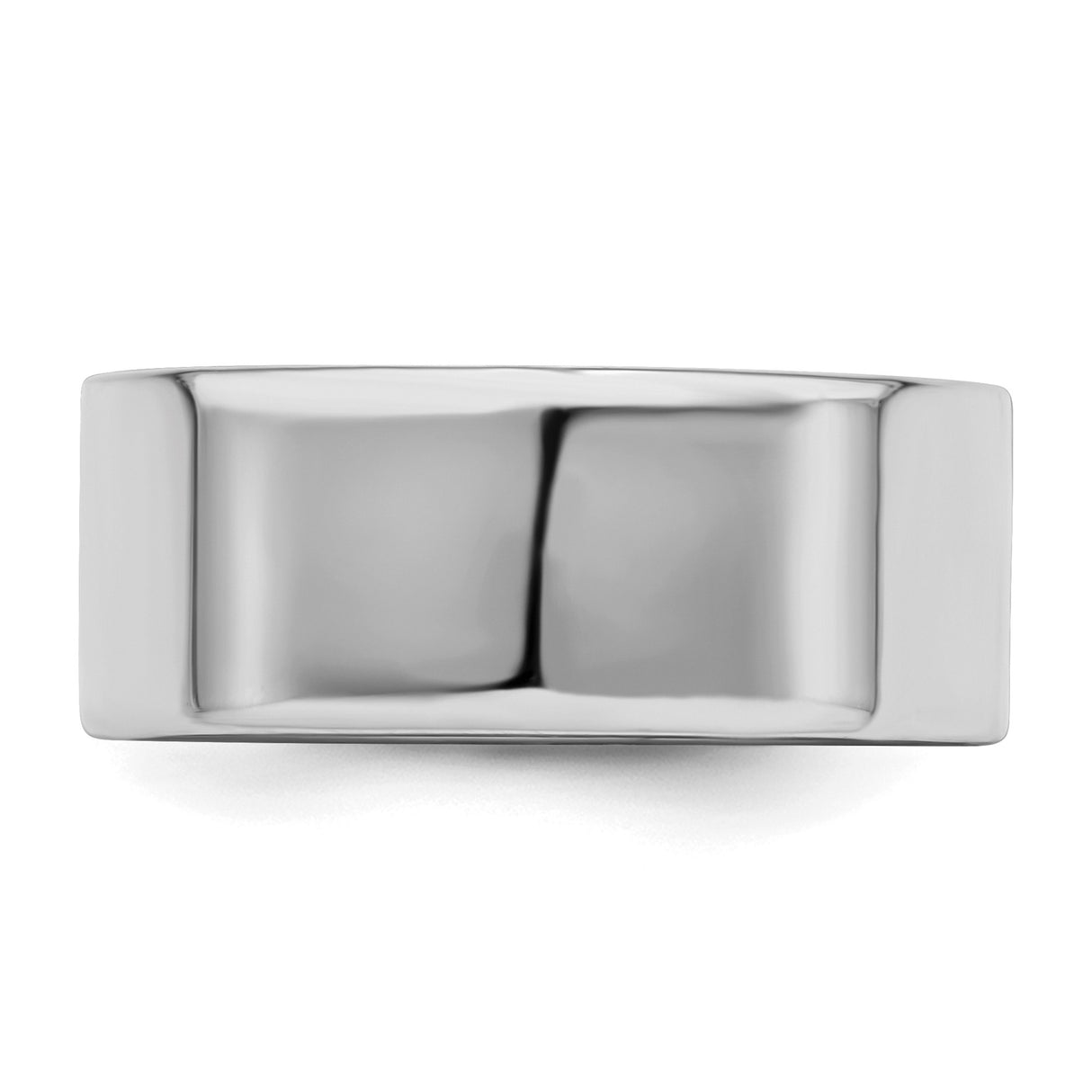 Sterling Silver Flat wedding band ring detail view