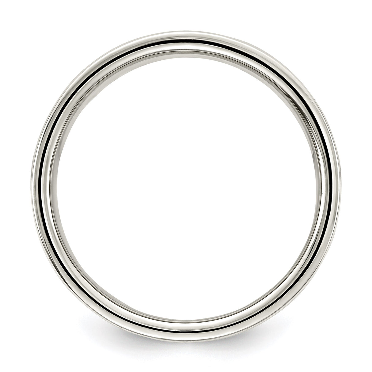 Sterling Silver Flat, Lightweight wedding band ring alternate angle
