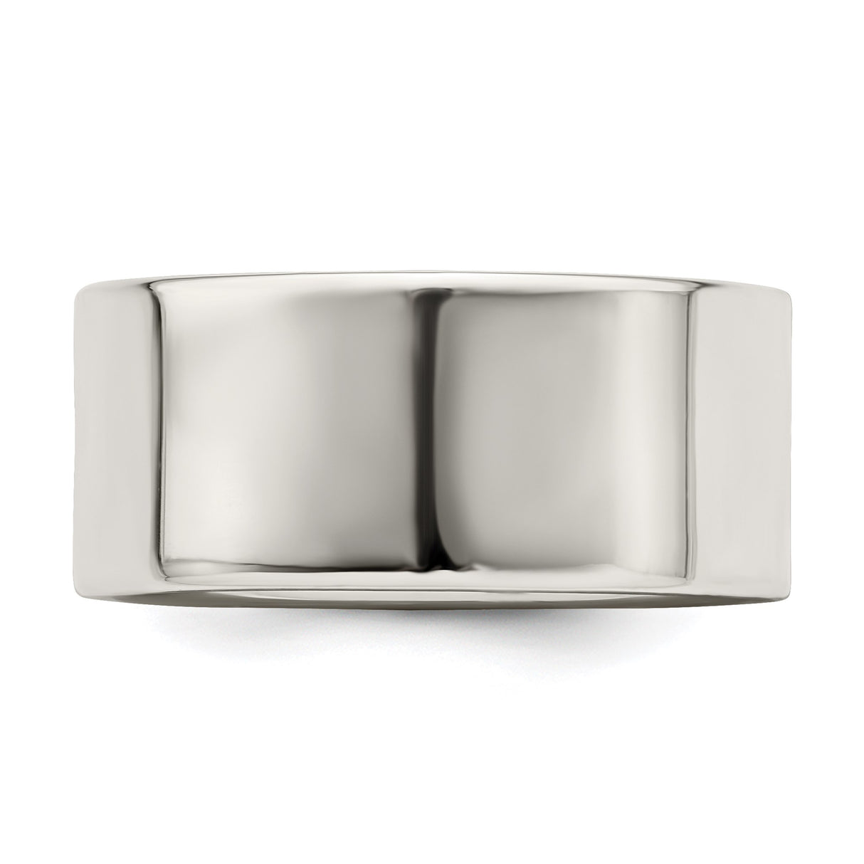 Sterling Silver Flat, Lightweight wedding band ring detail view