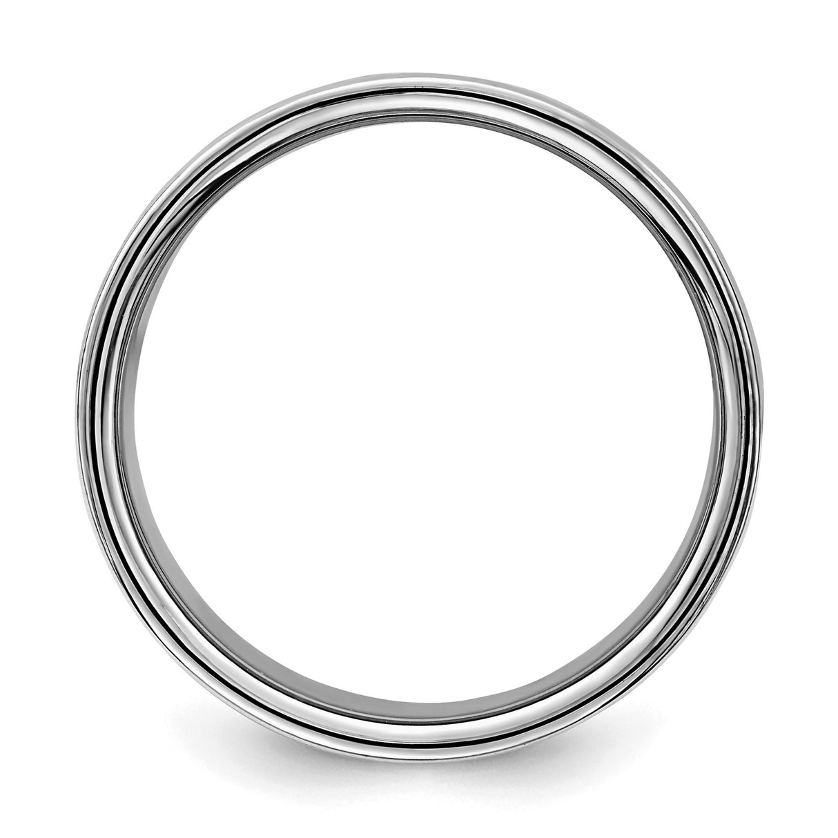 Sterling Silver Flat wedding band ring alternate angle