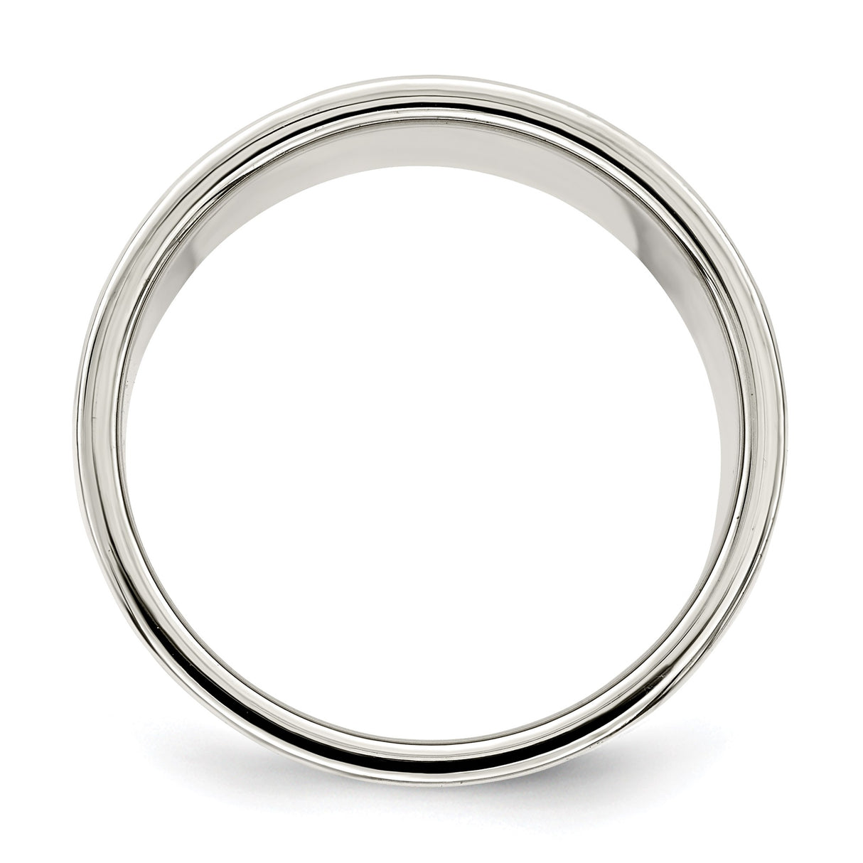 Sterling Silver Flat, Lightweight wedding band ring alternate angle