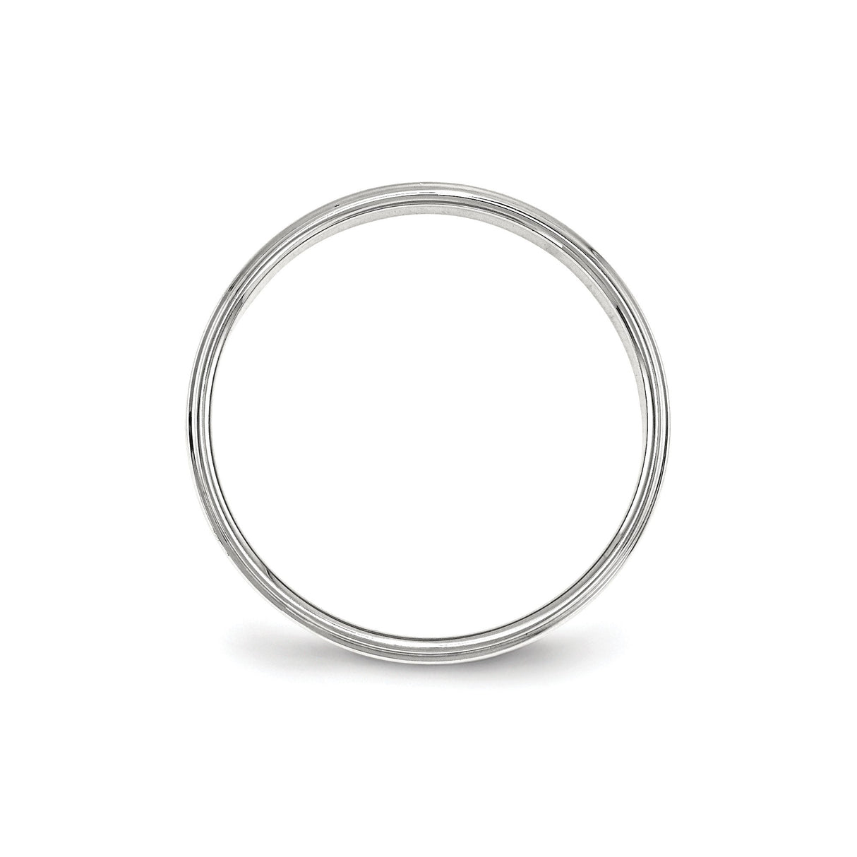 Sterling Silver Flat wedding band ring alternate angle
