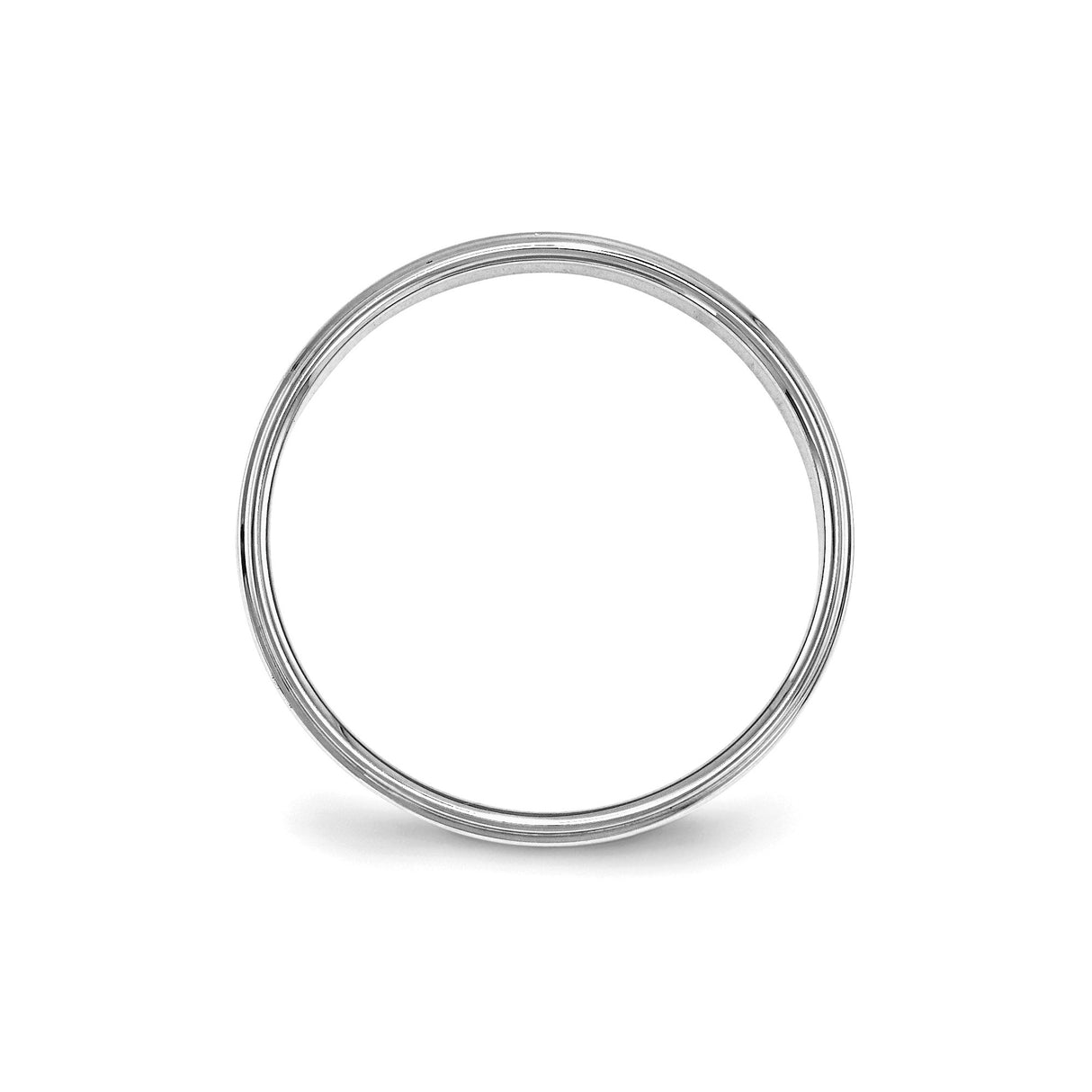 Sterling Silver Flat wedding band ring alternate angle