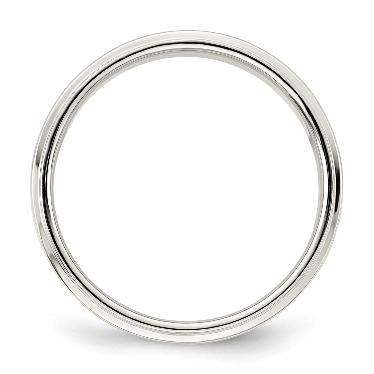 Sterling Silver Flat wedding band ring alternate angle
