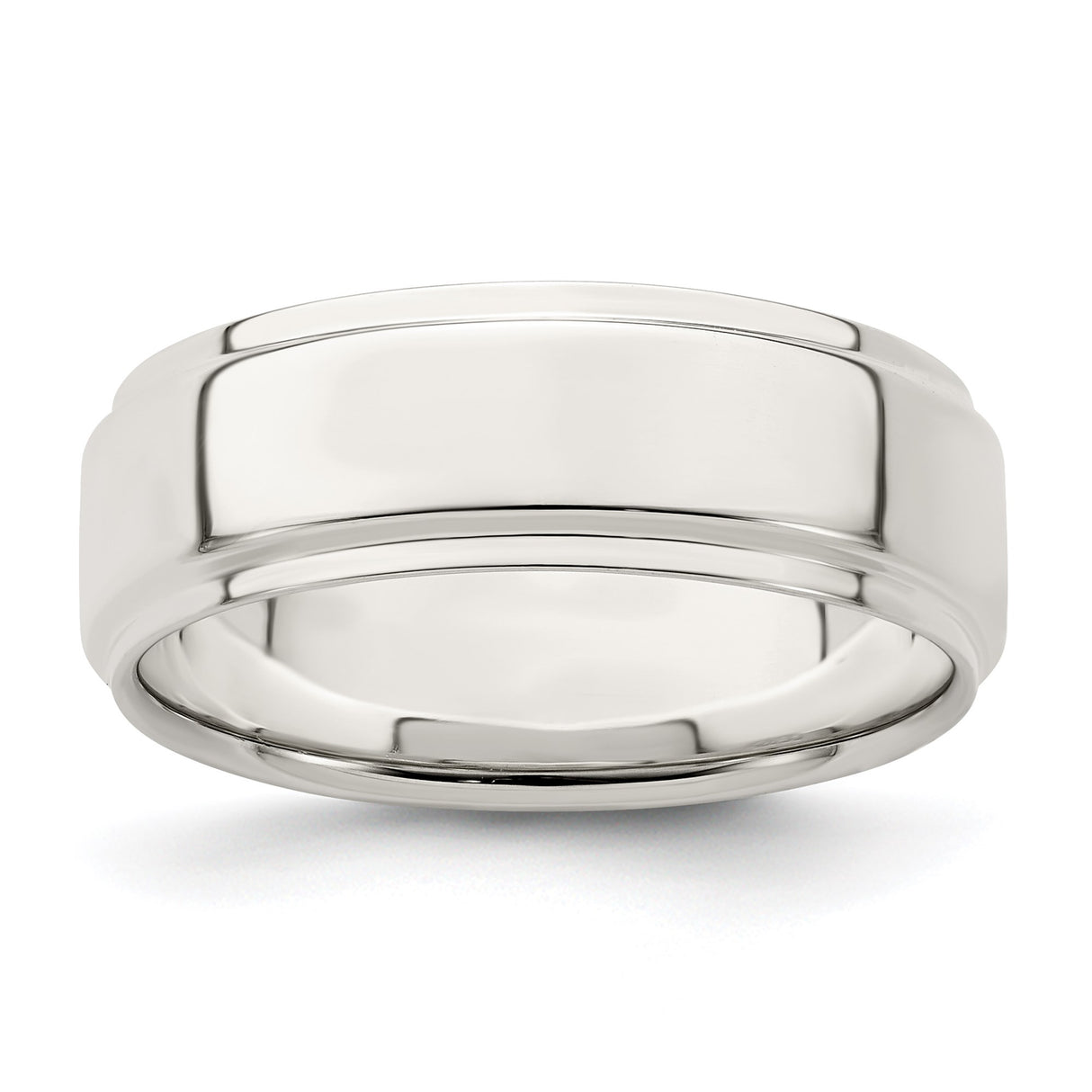 Sterling Silver Flat wedding band ring