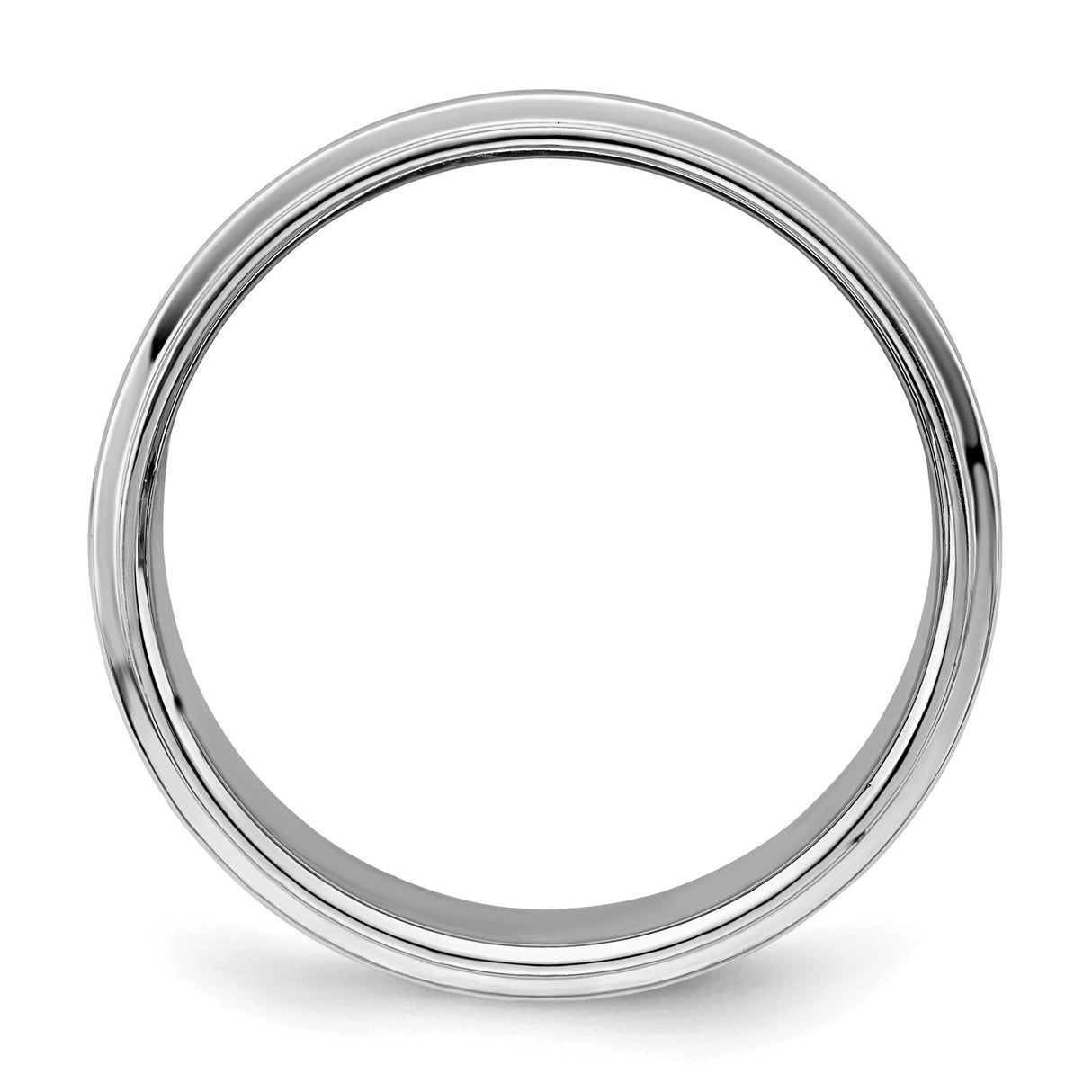 Sterling Silver Flat wedding band ring alternate angle