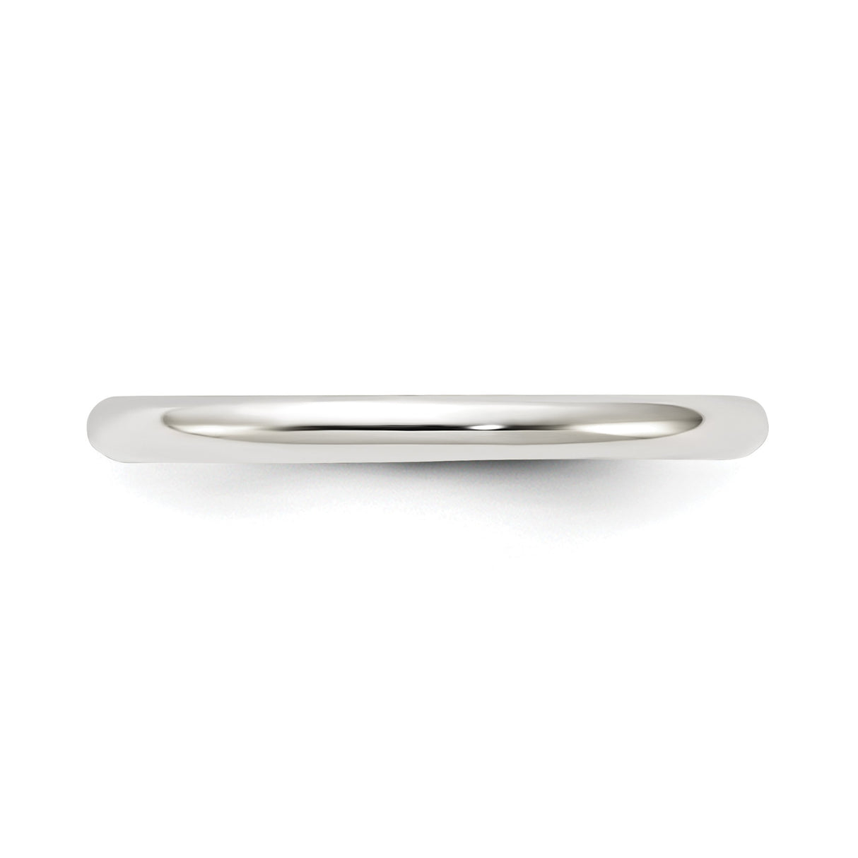 Sterling Silver Domed wedding band ring detail view