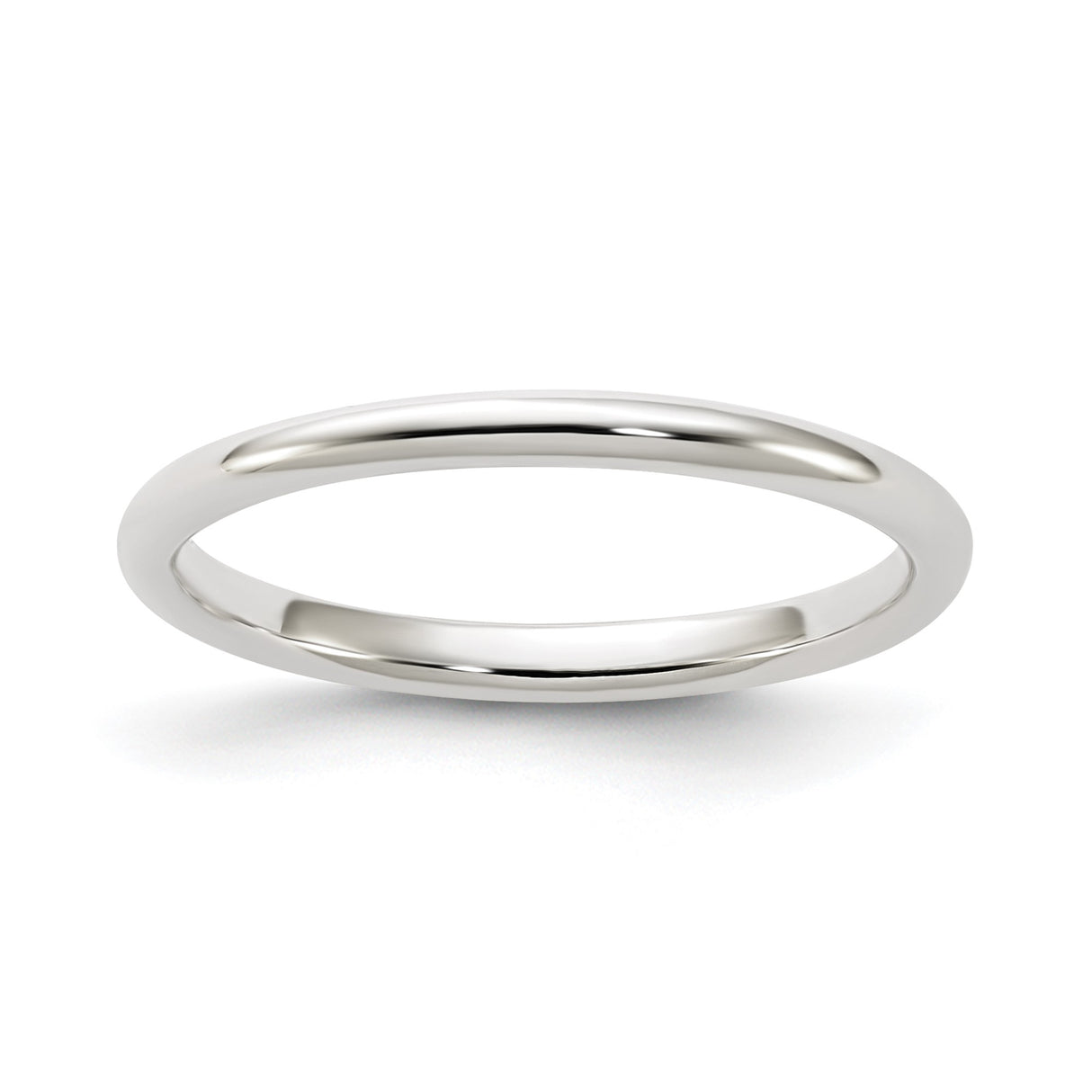Sterling Silver Domed wedding band ring