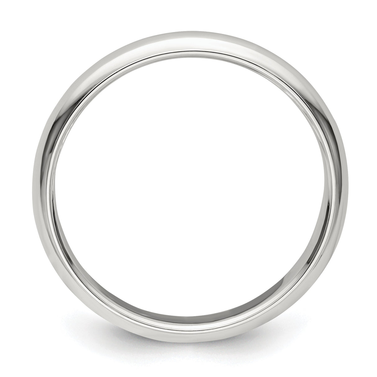 Sterling Silver Domed wedding band ring alternate angle